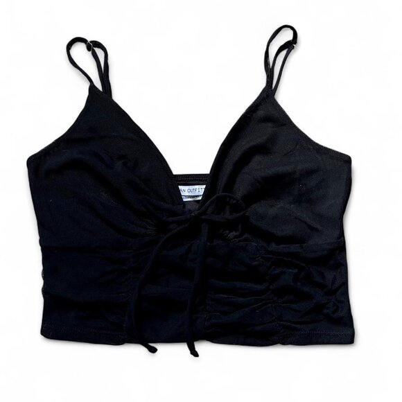 Women's Black Crop-top - Picture 1 of 2